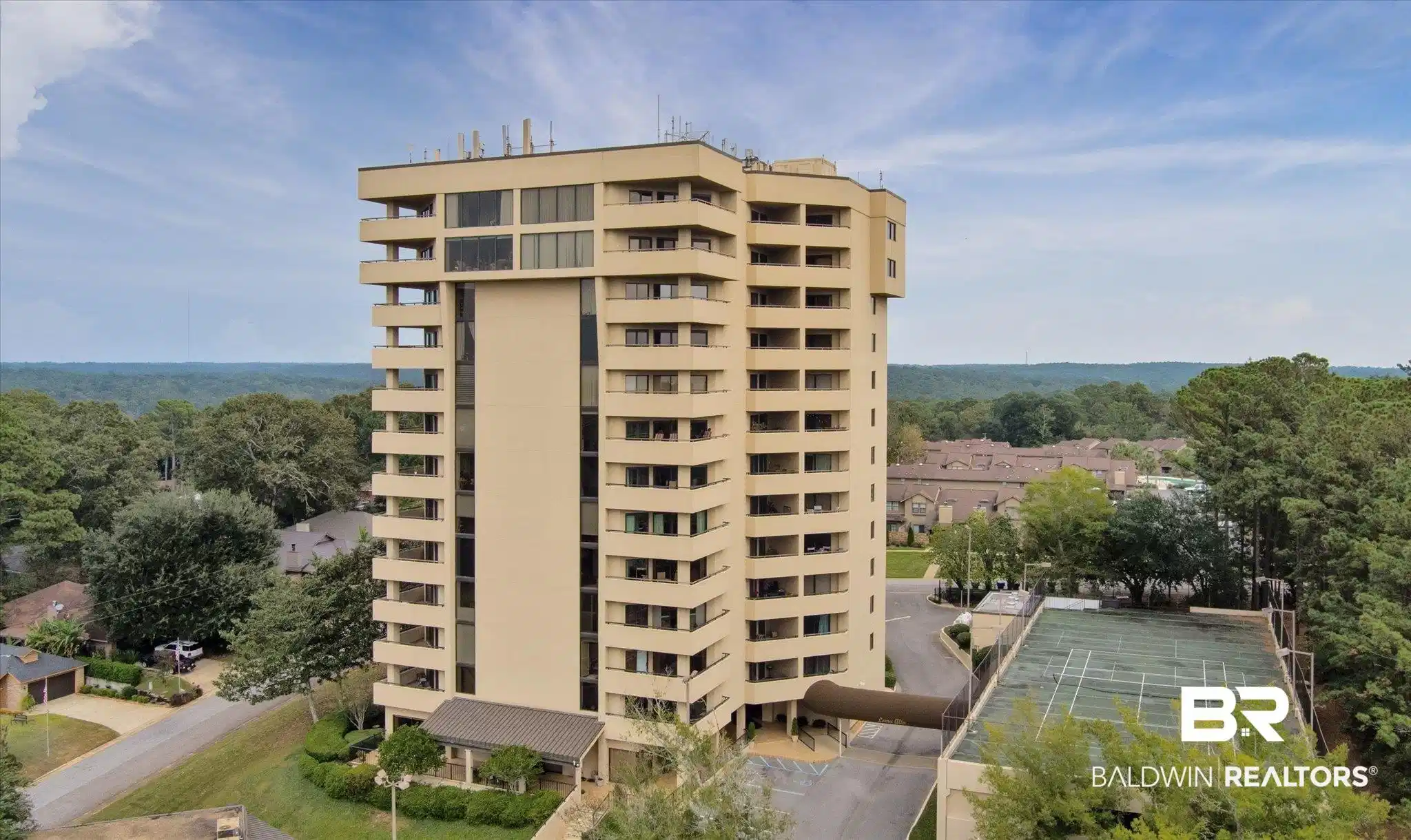 Image 1: High-rise featuring multiple private balconies. This unit has several balcony access points, with the most incredible panoramic views! Listing agent used to live in Tower and can share personal stories of Loma Fabulous Lifestyle