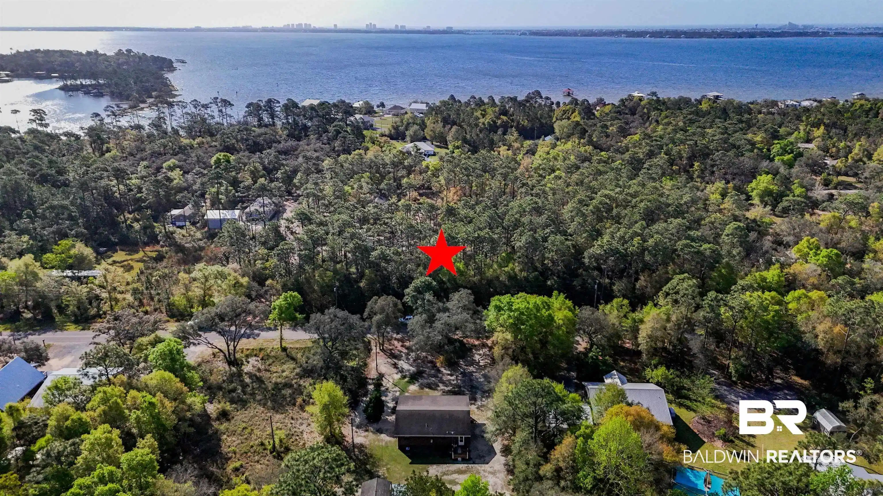 Image 1: Drone / aerial view of a large body of water