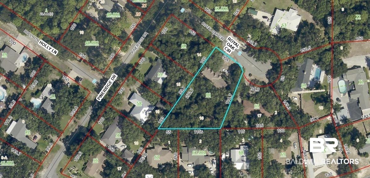 Image 2: Plat Map. Illustrating the property's boundaries and dimensions relative to surrounding parcels and roadways