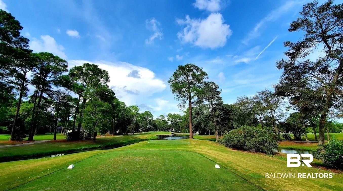 Image 4: Expansive golf course fairway featuring a putting green, water hazards, mature trees, and manicured landscaping