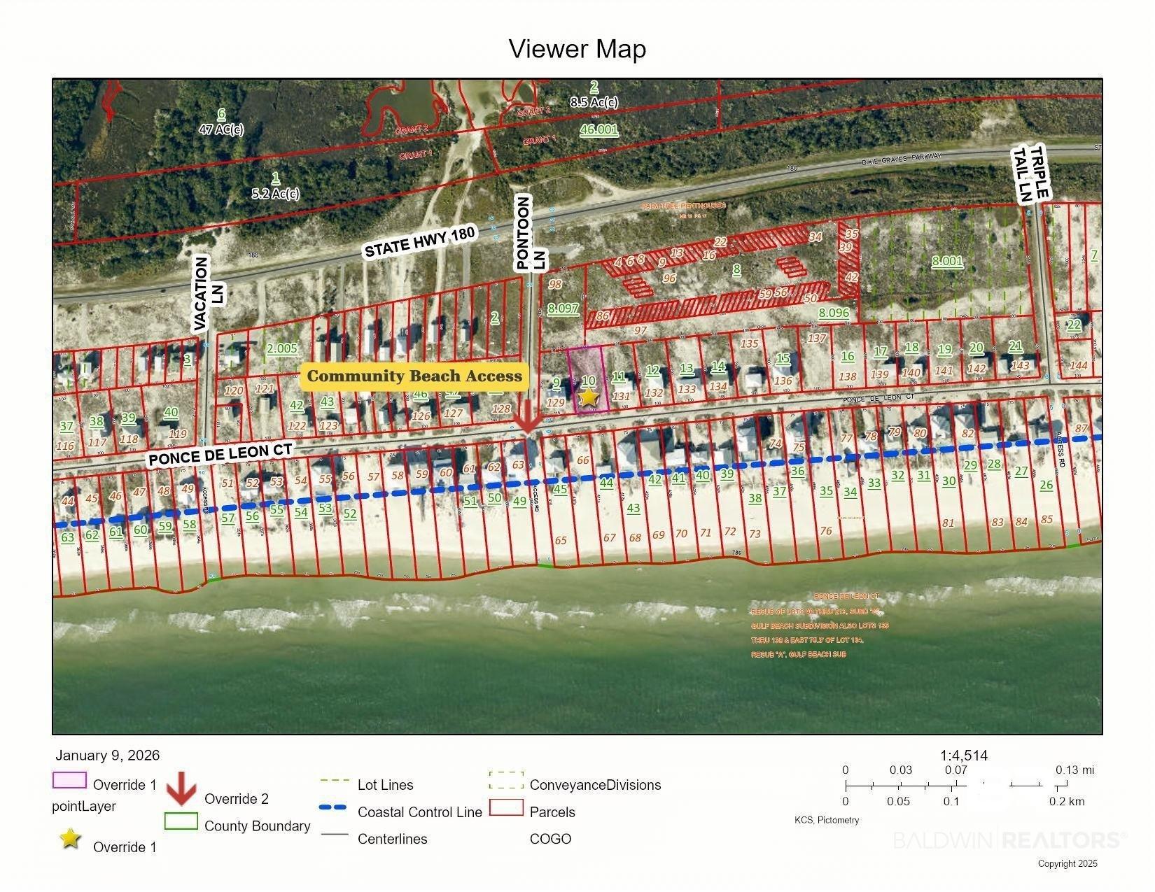 Image 1: Aerial map of property and surrounding area