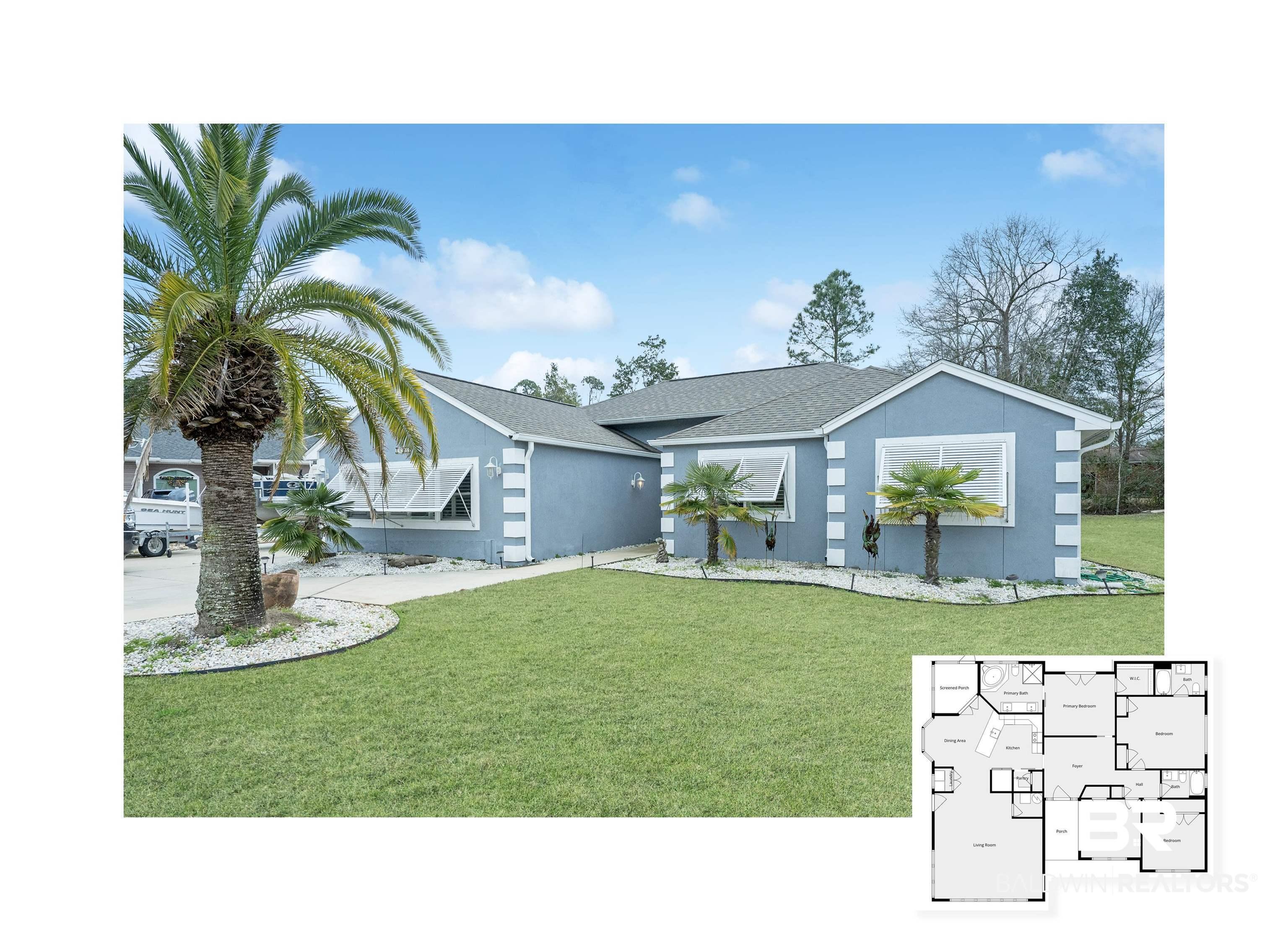 Image 2: Ranch-style house with a front yard, stucco siding, and a shingled roof