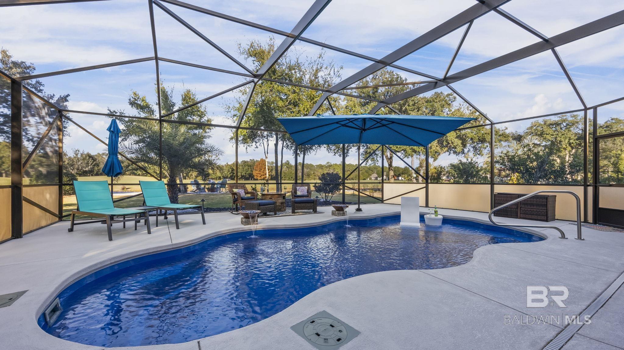 Image 3: Inground fiberglass saltwater pool