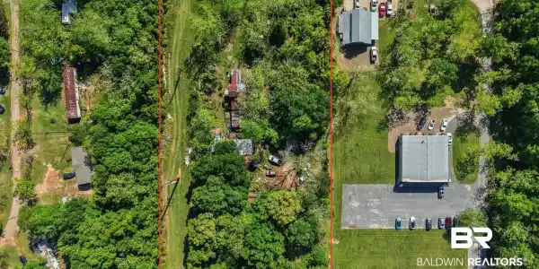 Image 4: Aerial View with property boundaries marked.