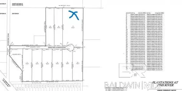 Image 4: Subdivision Plat Lot 7 Marked with an X