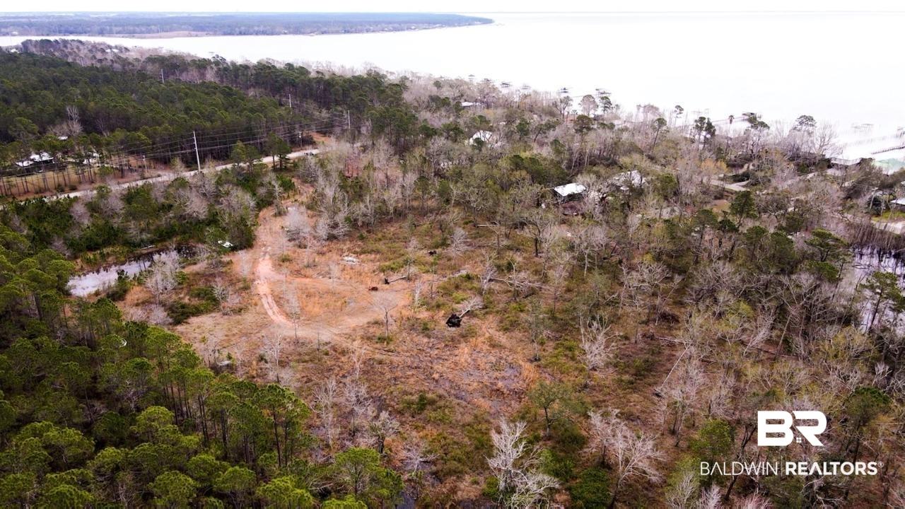 Image 3: View of property location featuring a forest and a nearby body of water