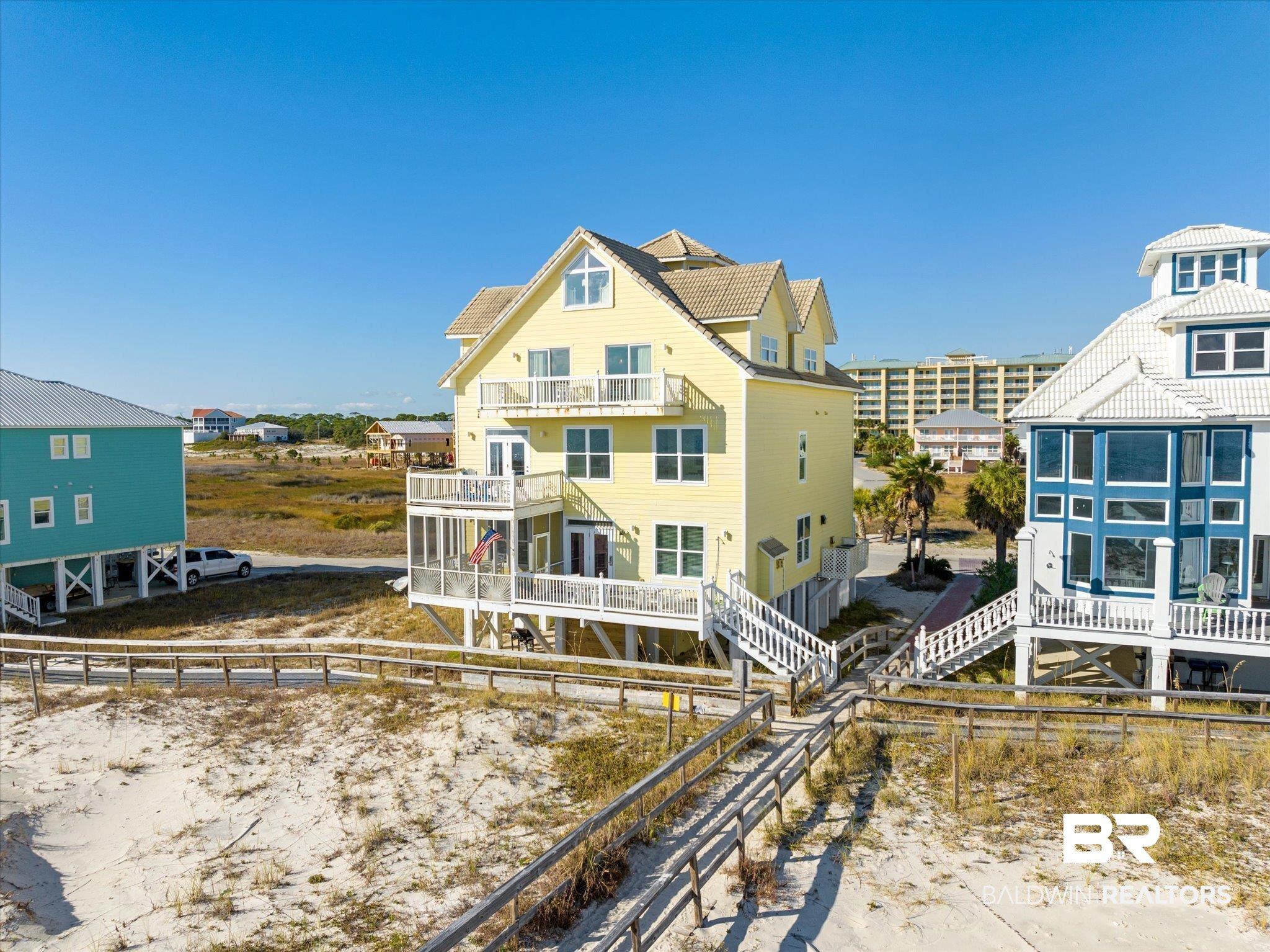 Image 1: Gulf Front view of house with a balcony