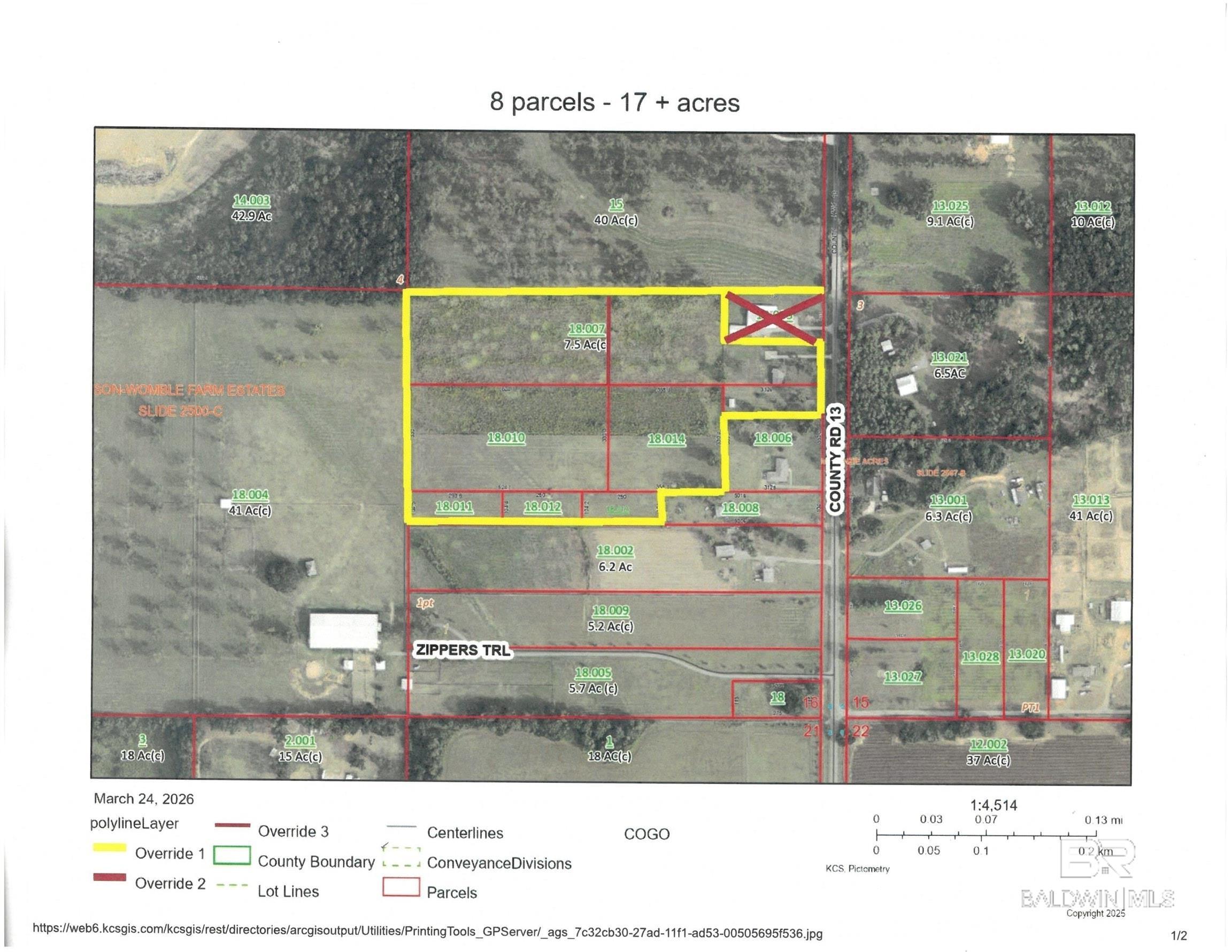 Image 3: 8 Parcels totaling 17 Acres