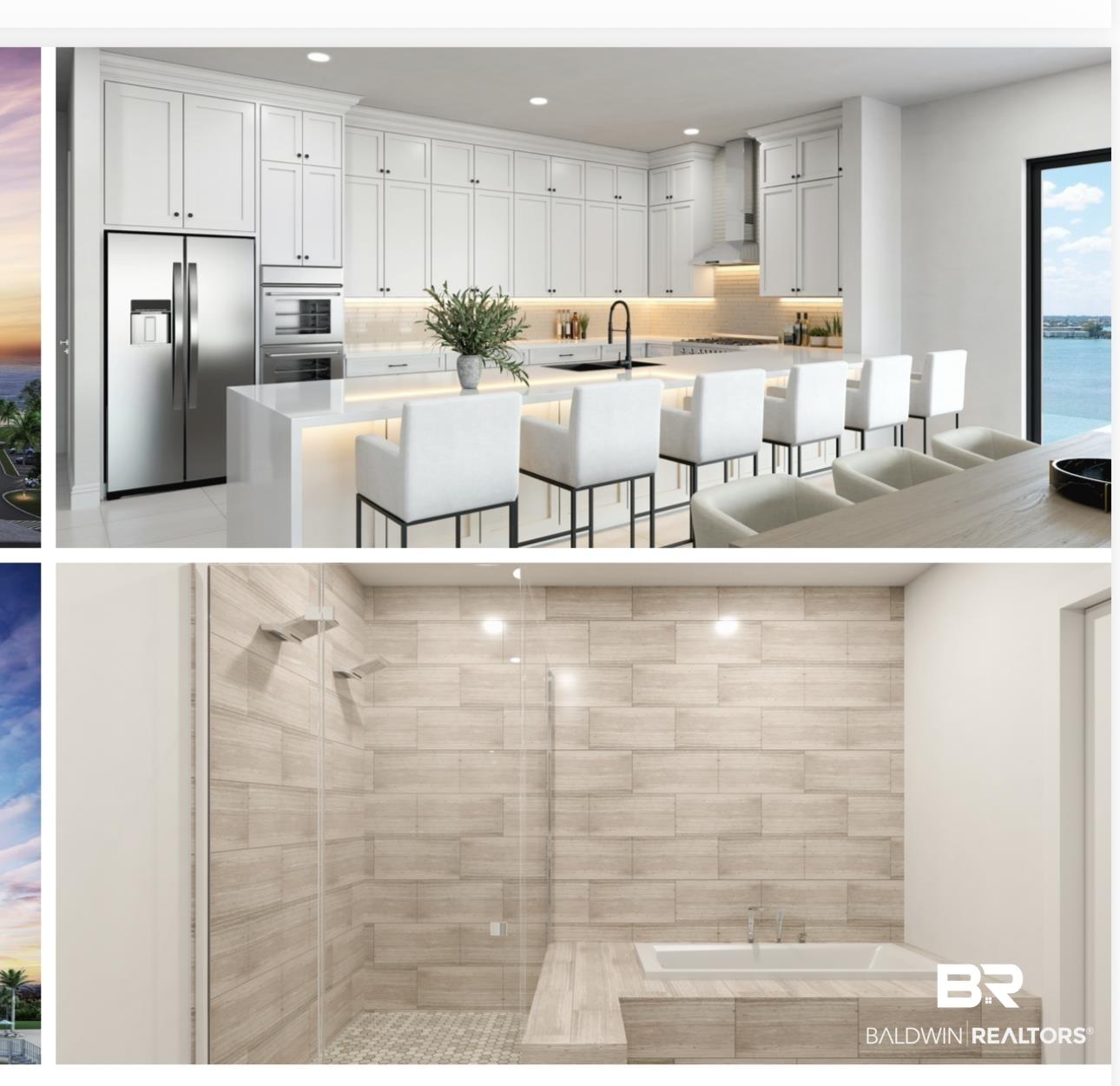 Image 4: Property Interior Renderings. Displaying kitchen and bathroom features of the property