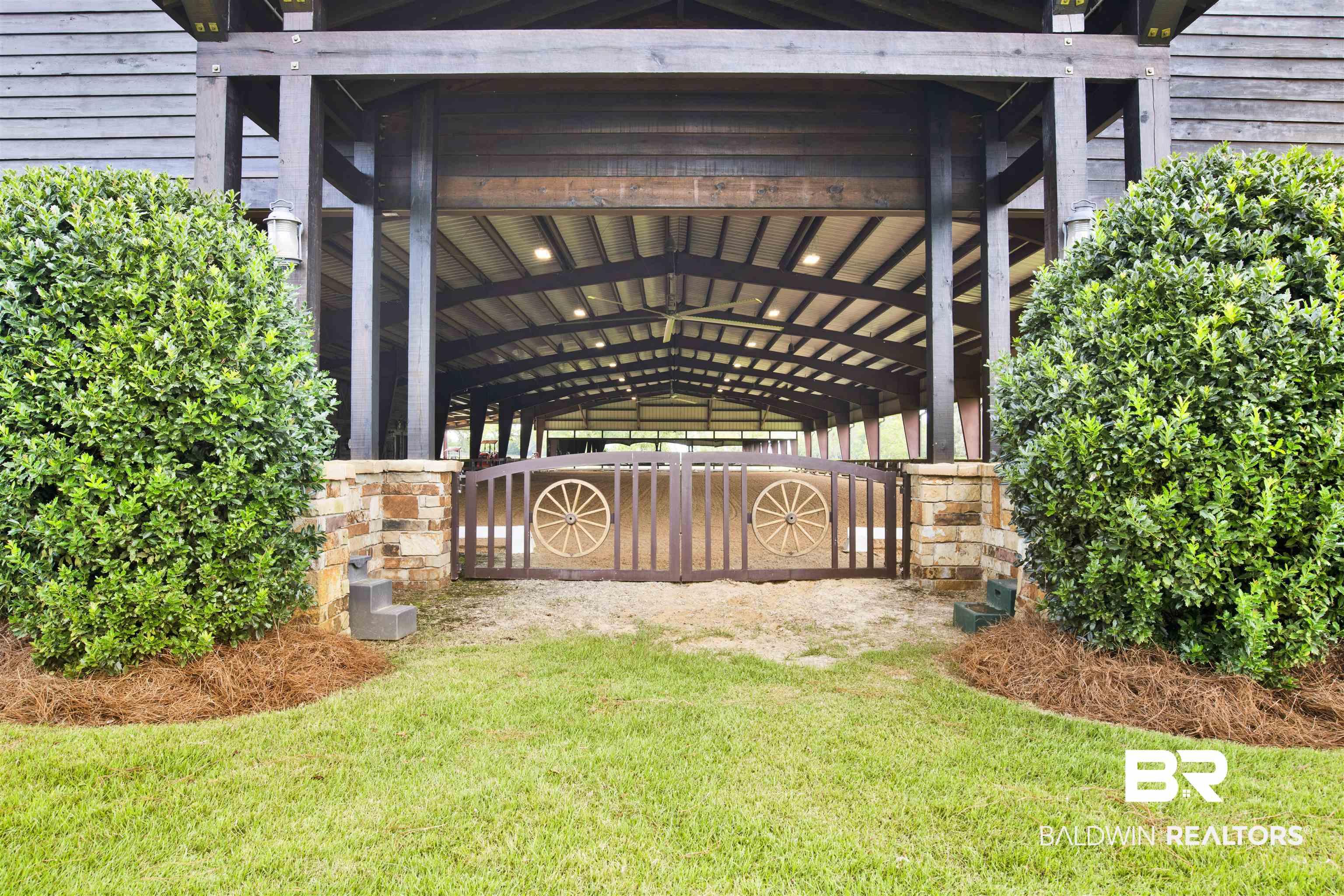 Image 4: View of barn with a covered riding arena