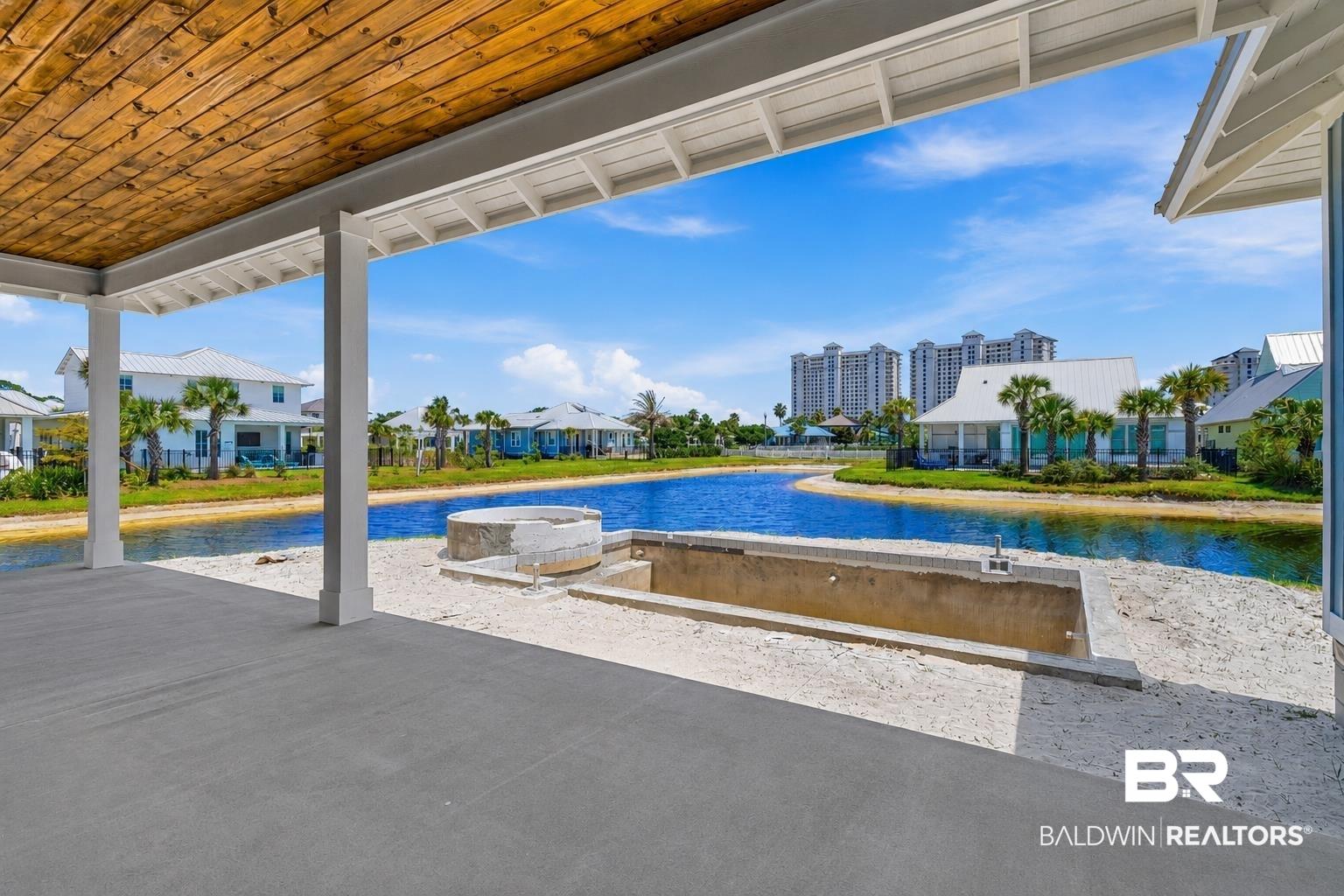 Image 3: Gunite pool with water view