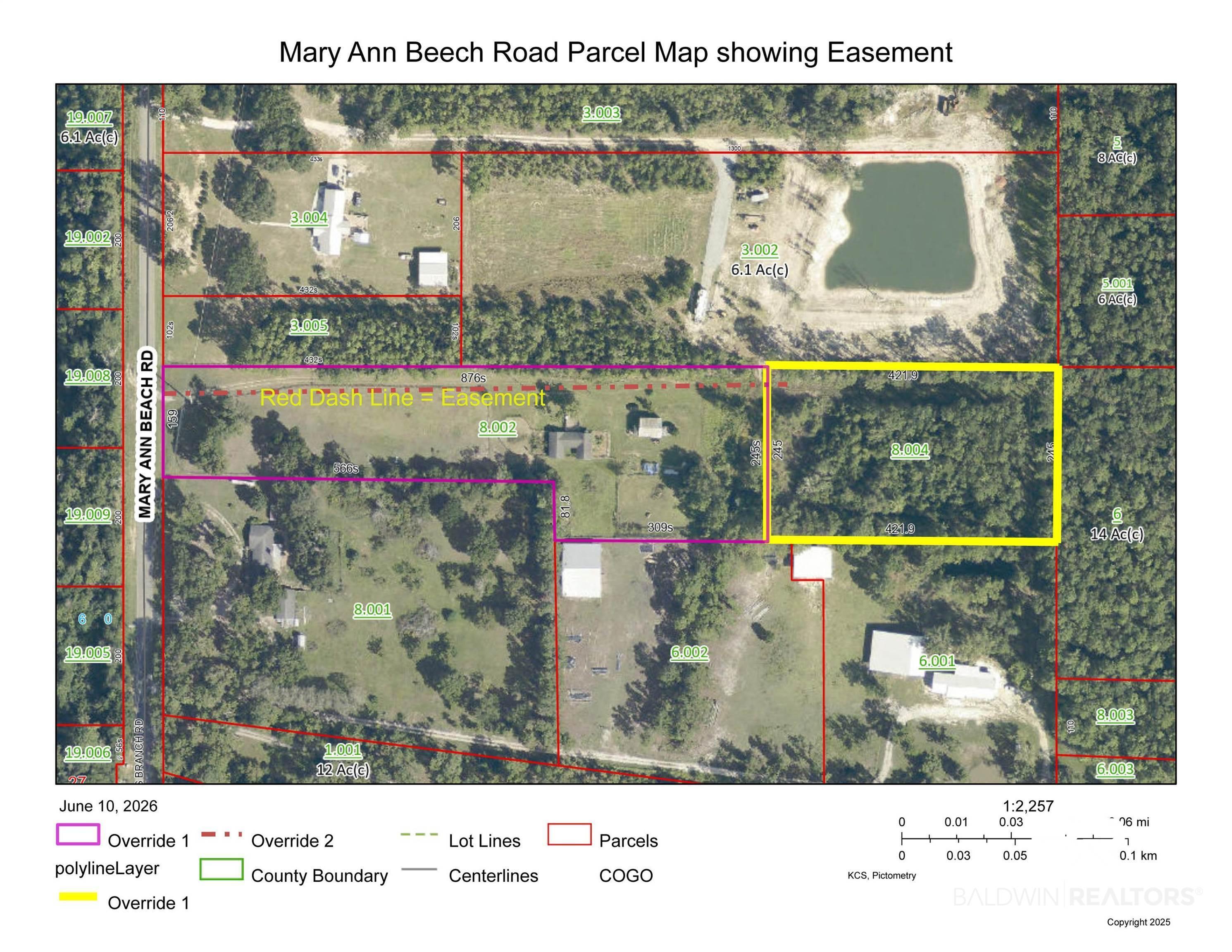 Image 4: Mary Ann Beech Road showing easement