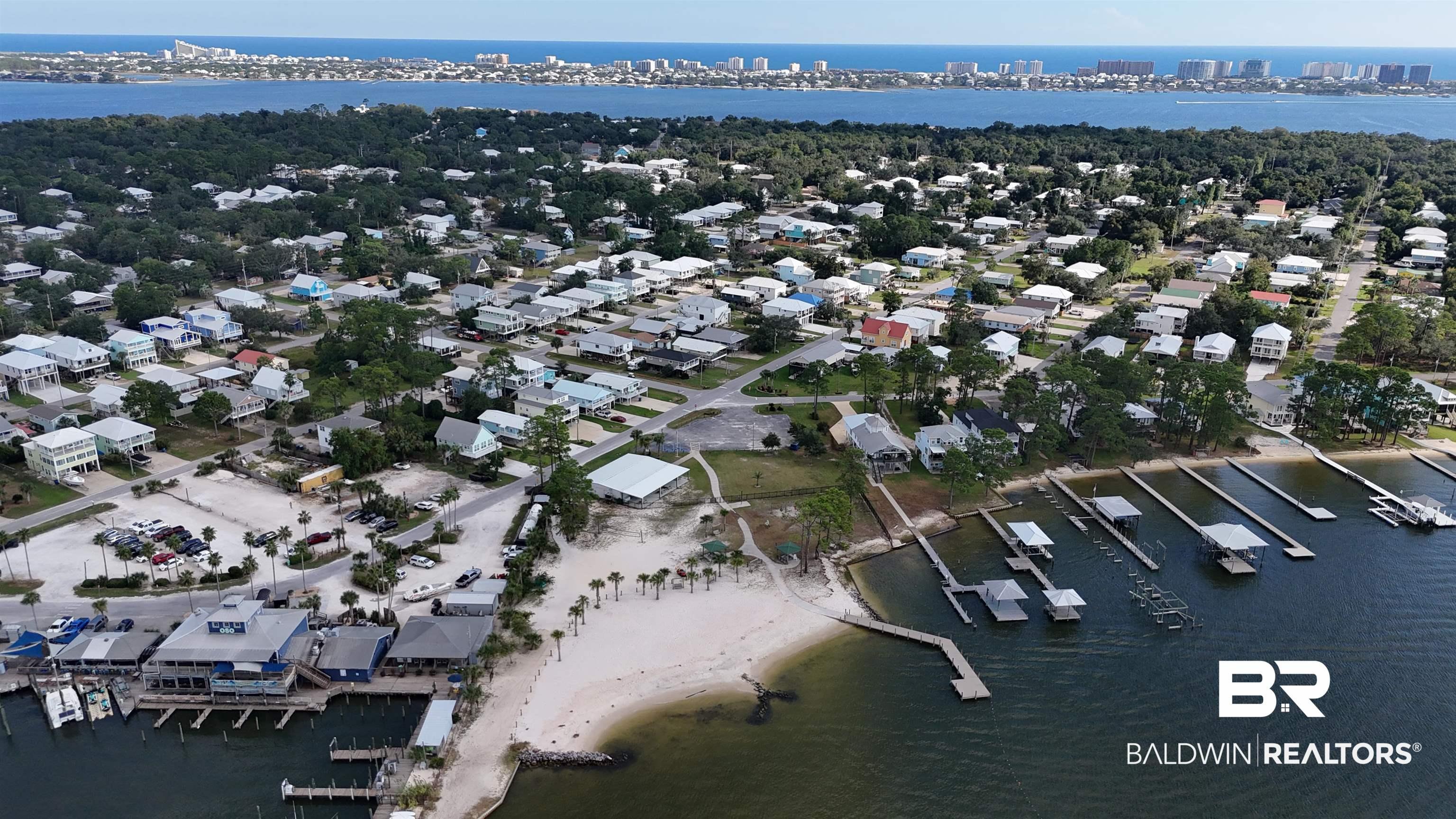 Image 4: View of community beach, Bear Point Marina, community boat launch