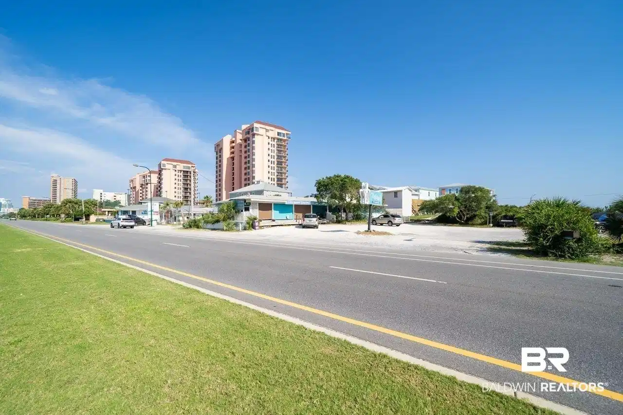 Image 1: View of street with a view of city