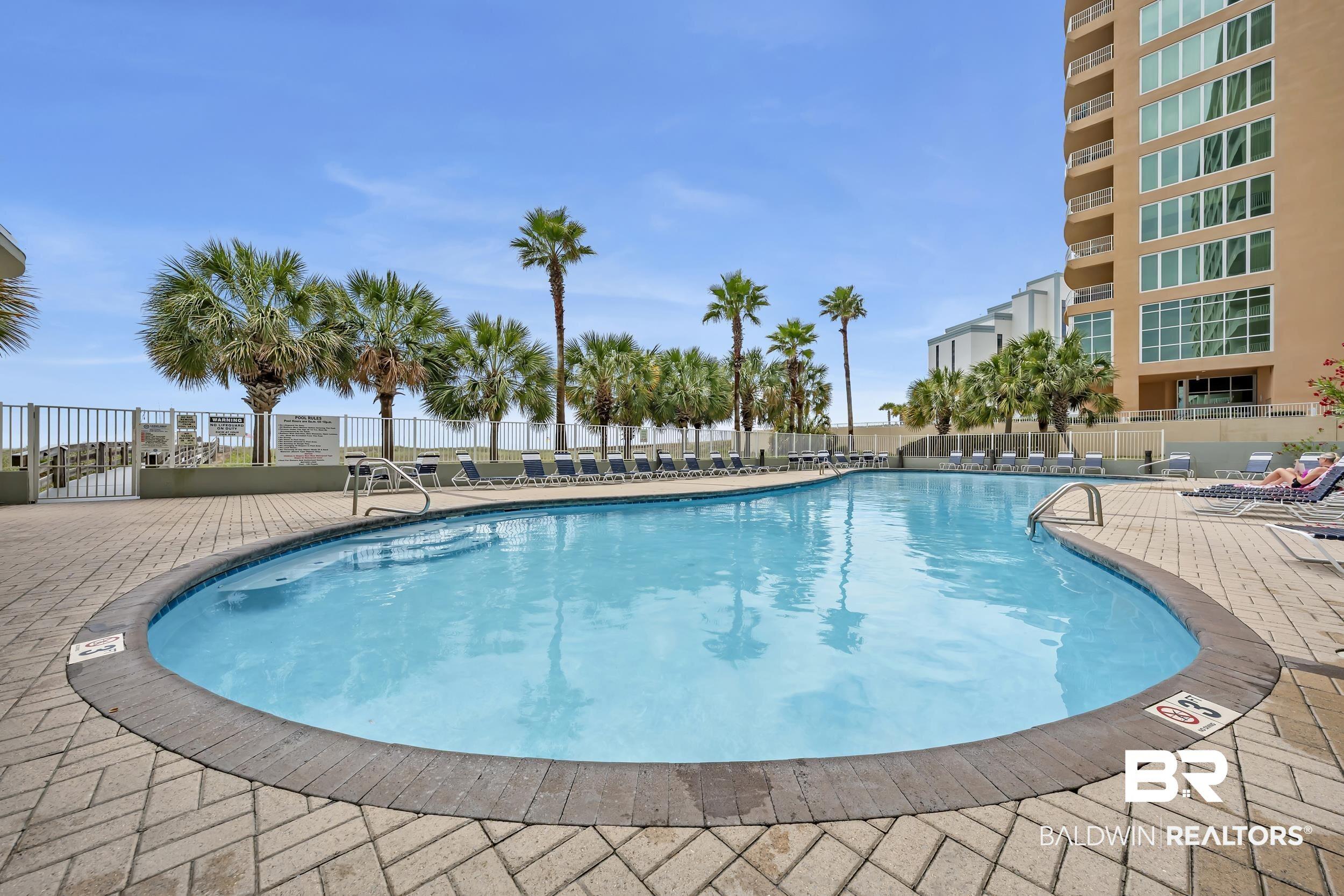 Image 3: Outdoor swimming pool surrounded by paver decking