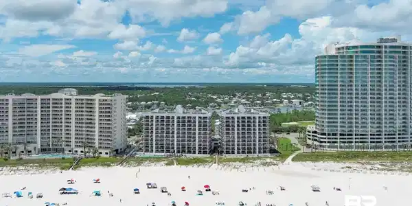 Image 3: Aerial view of expansive beach