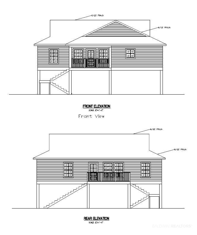 Image 3: Architectural Plans. Presenting front and rear elevations of the property