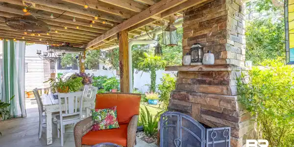 Image 3: View of patio / terrace with a ceiling fan