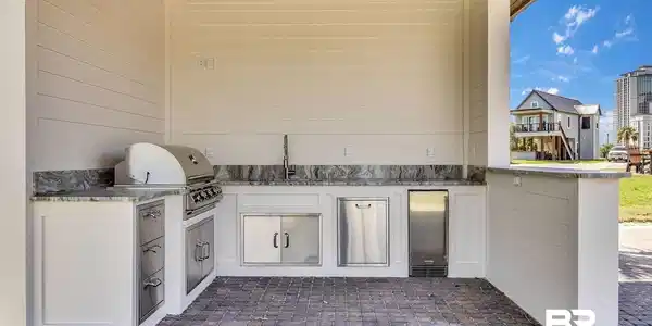 Image 4: View of patio / terrace featuring grilling area, area for grilling, and a sink