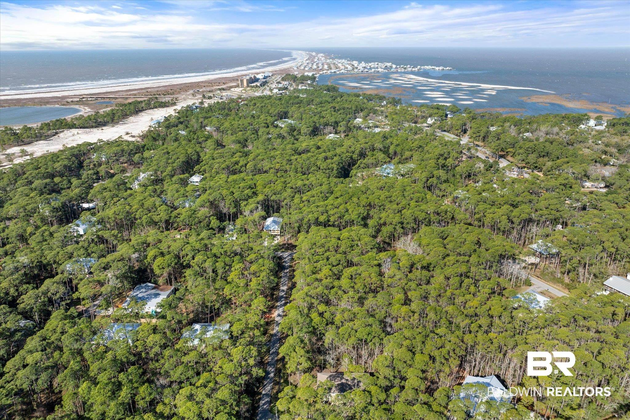 Image 4: Birds eye view of property with a water view and a wooded view