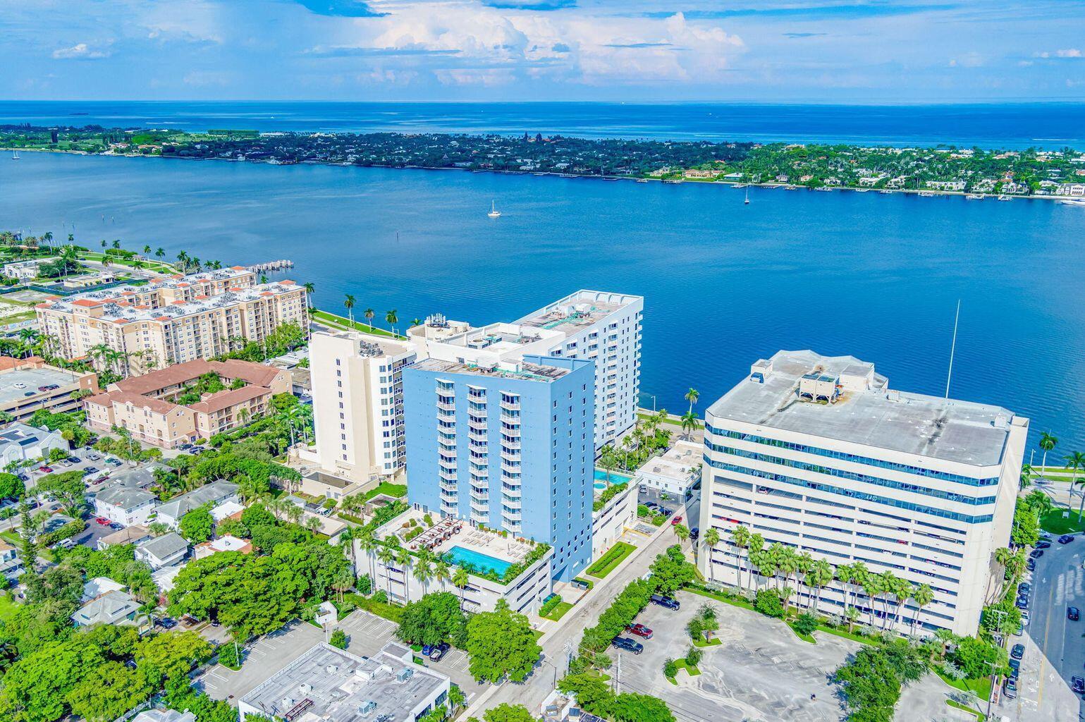 Image 1: Aerial perspective showcasing waterfront propertie