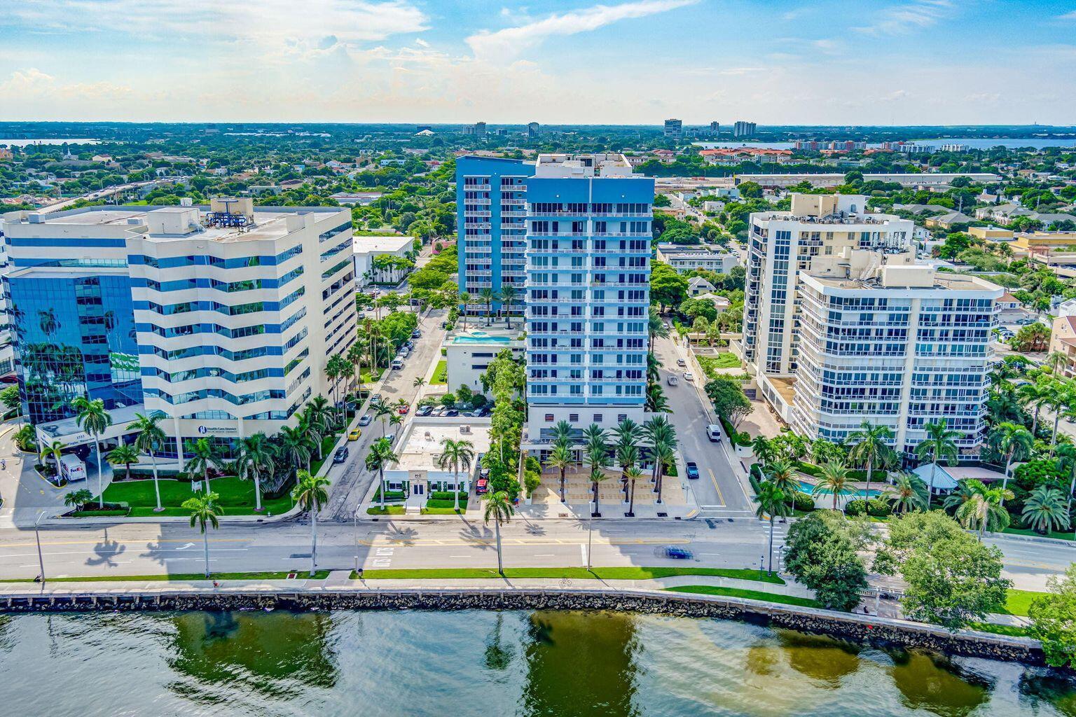 Image 4: Aerial perspective showcasing a waterfront urban l