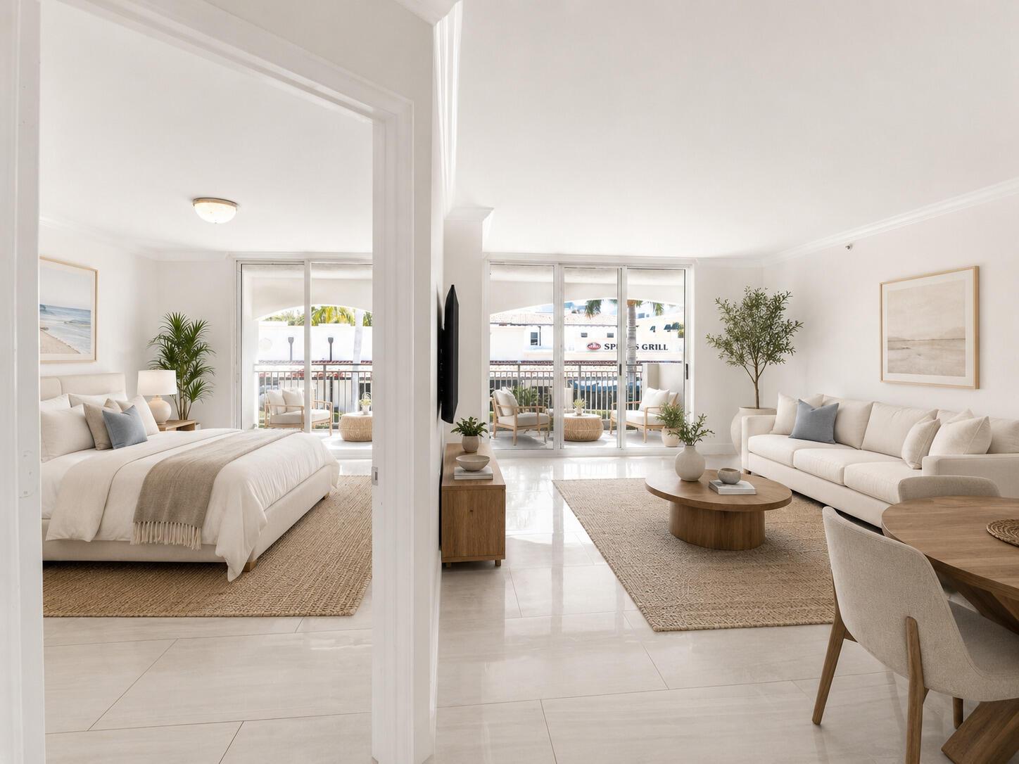 Image 3: Virtually staged Bedroom / Living Room