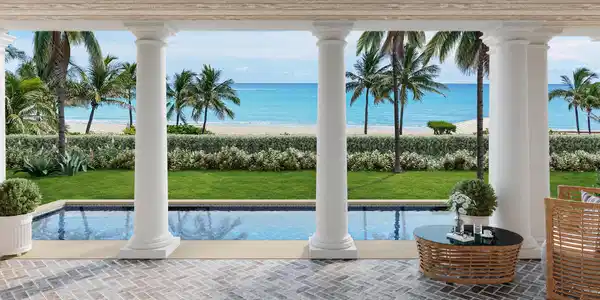 Image 4: Front porch overlooking pool and the Atlantic Ocea