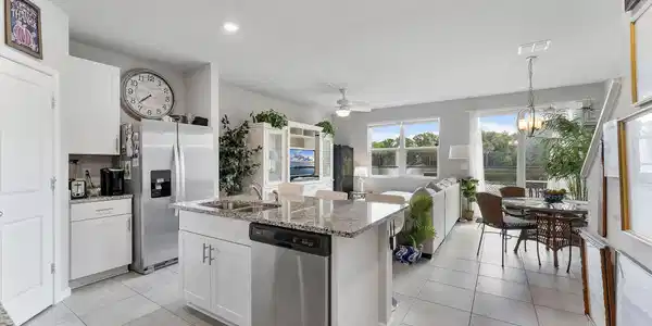Image 2: Open Living, Dining and Kitchen