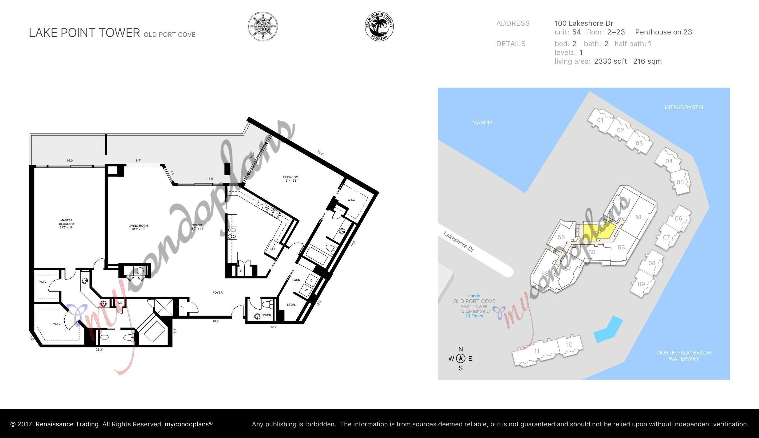 Image 4: Condo 54 Floor Plan