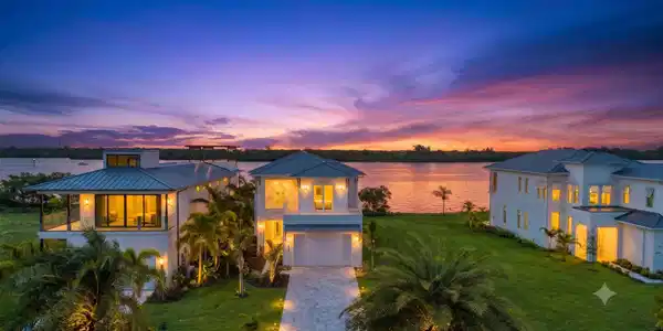Image 3: Front aerial sunset