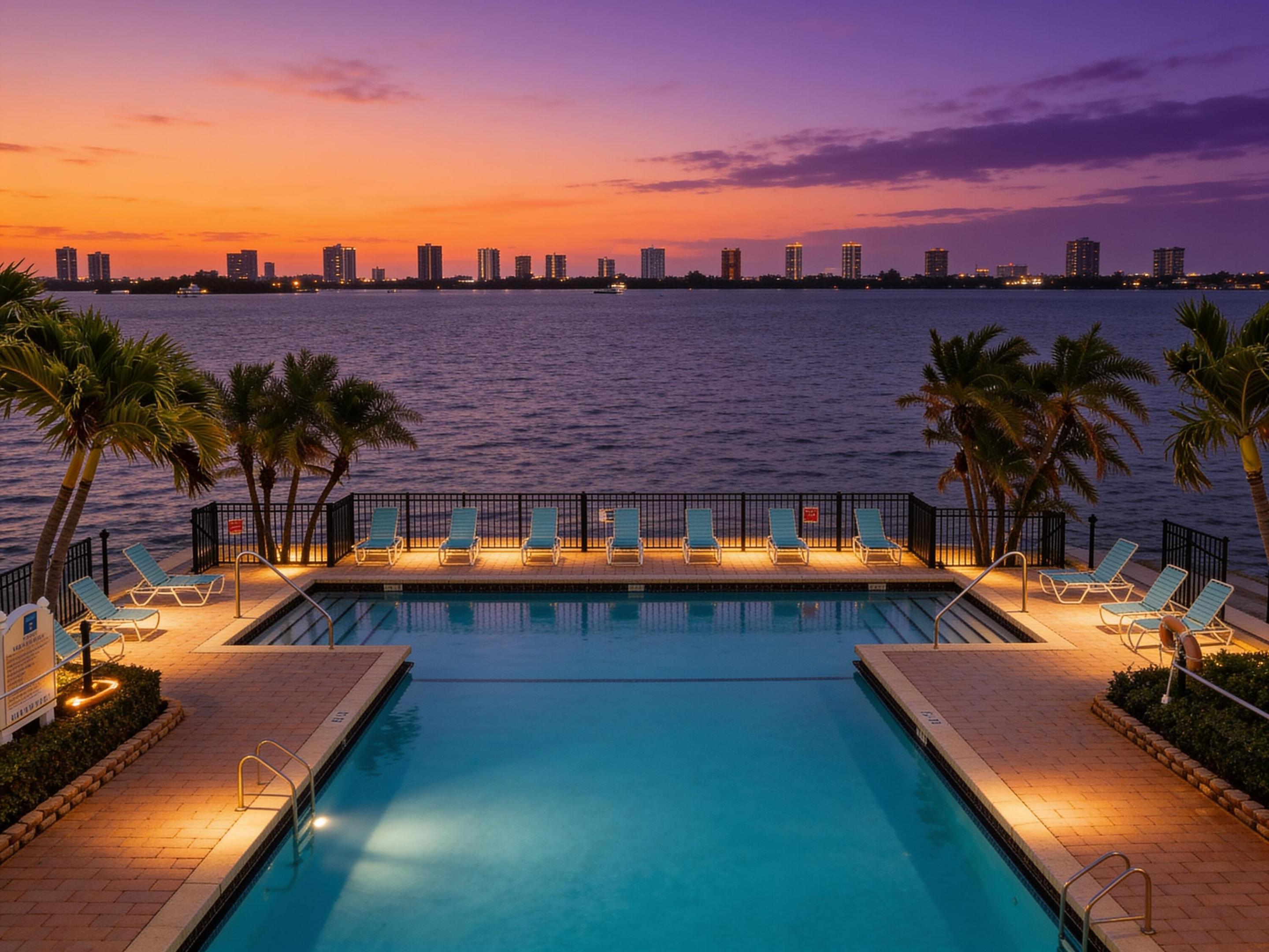 Image 2: 1030 Lake Shore Drive 103 - Pool_twiligh
