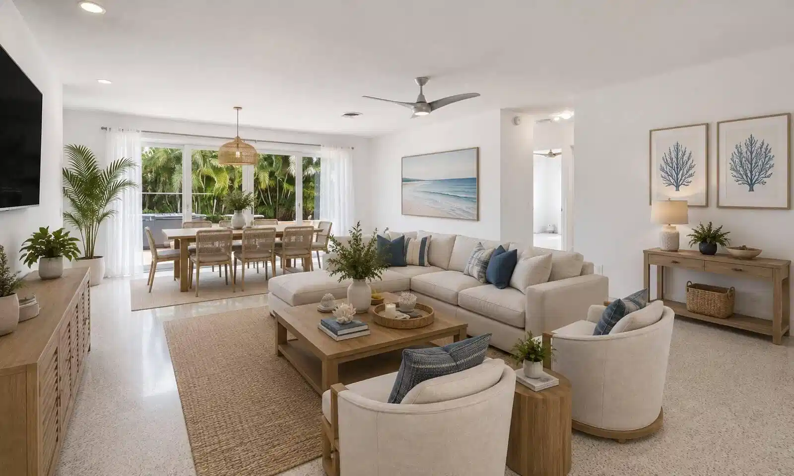 Image 1: Virtually Staged Living Room
