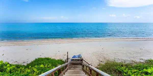 Image 3: Direct beach access via locked gate and beach chai