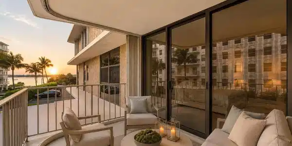 Image 4: 2nd Balcony w/ Ocean & Intracoastal Sunset Views