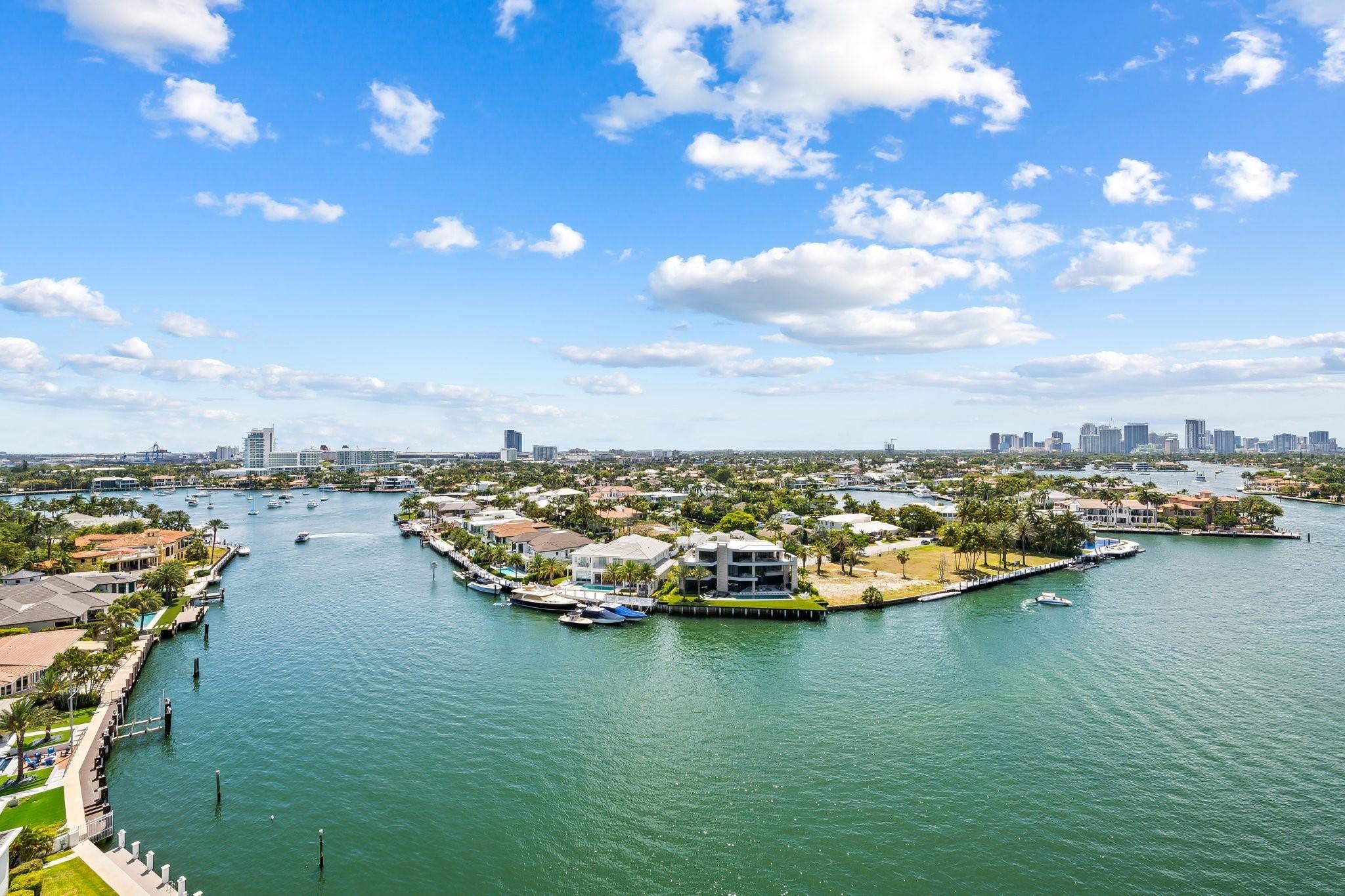 Image 1: Expansive waterfront properties with private docka