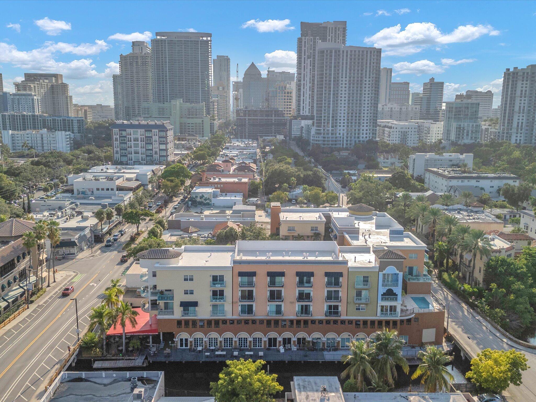 Image 2: Aerial view of property on Las Olas blvd.