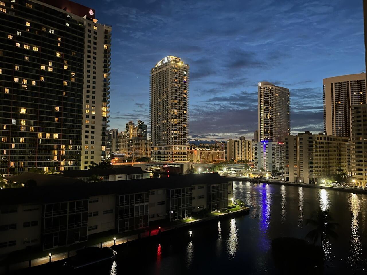 Image 3: Night time canal view
