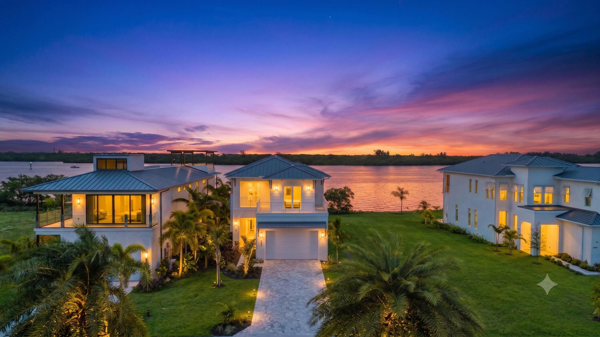 Image 3: Front aerial sunset