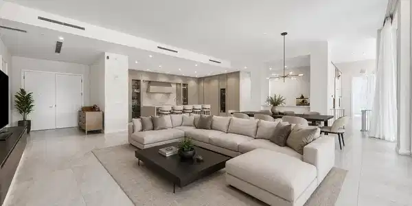 Image 4: The expansive great room flows seamlessly into the