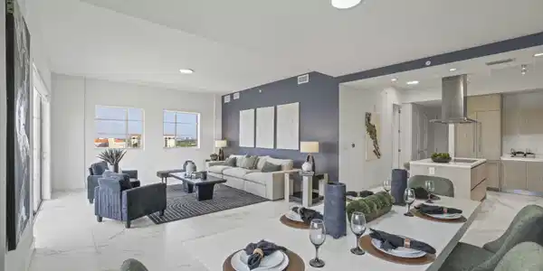 Image 3: Dining room & Living room