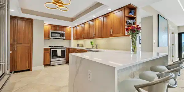 Image 2: upgraded kitchen featuring quartz counter top with
