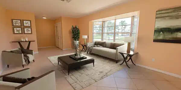 Image 3: virtually staged living