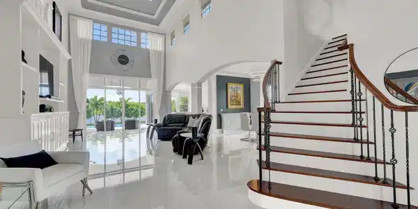 Image 2: Spacious living area featuring double-height ceili