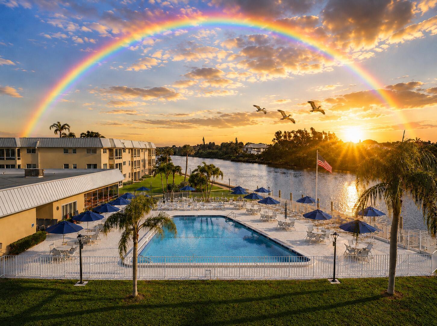 Image 3: Colonial Club Clubhouse & Pool Rainbow