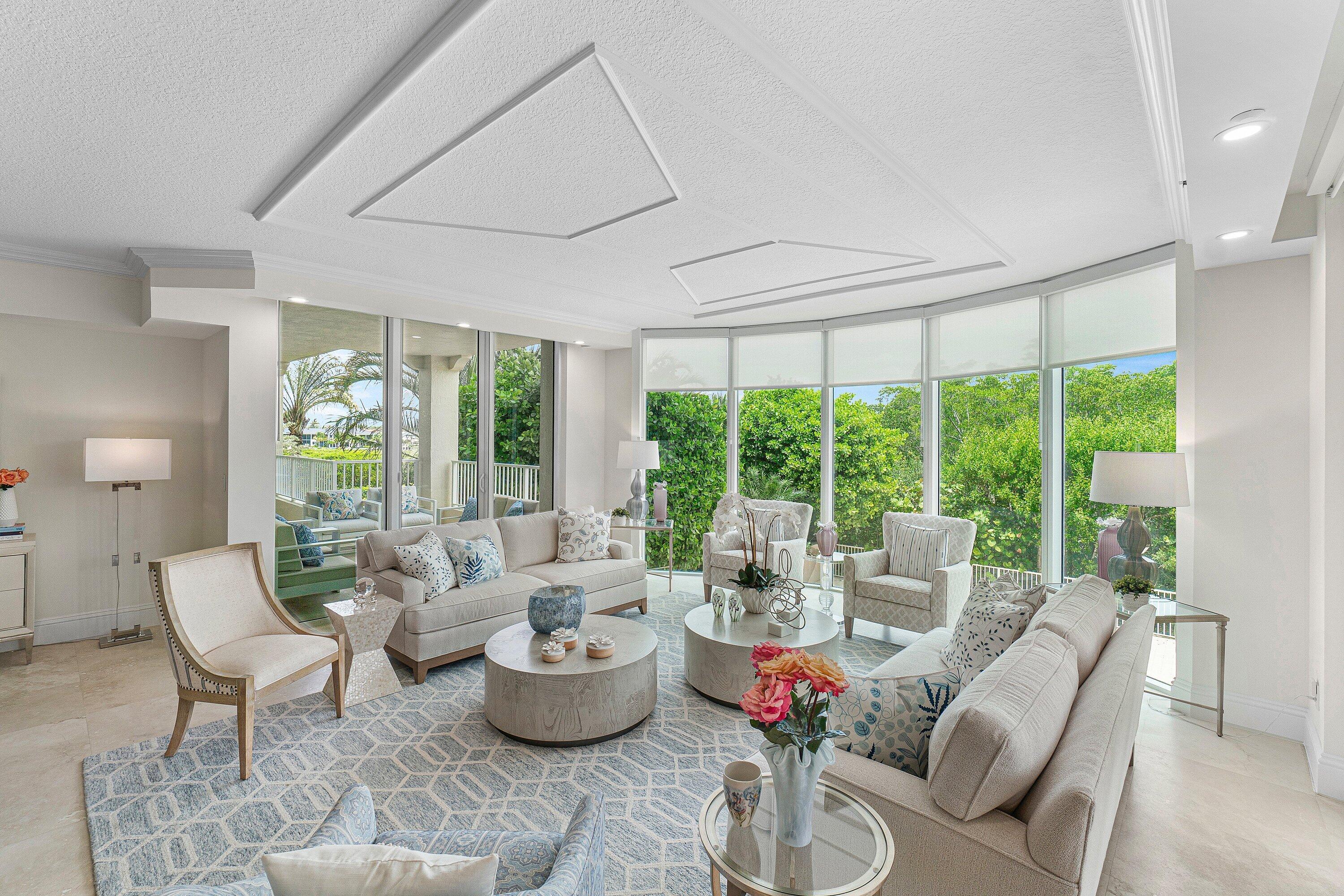 Image 3: CUSTOM LIGHTING, 9 FT CEILINGS AND NEUTRAL MARBLE