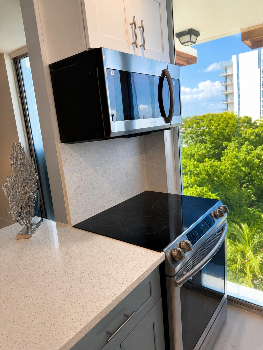 Image 4: Microwave, stove