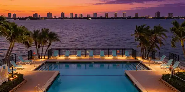 Image 2: 1030 Lake Shore Drive 103 - Pool_twiligh