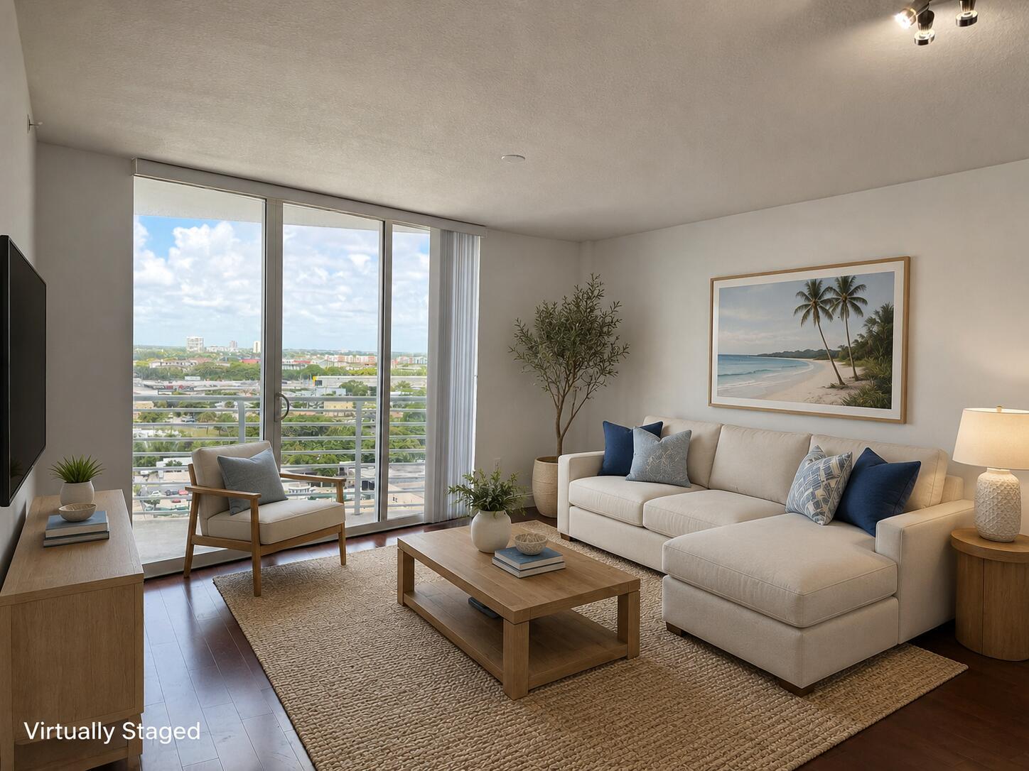 Image 1: Virtual staged living room