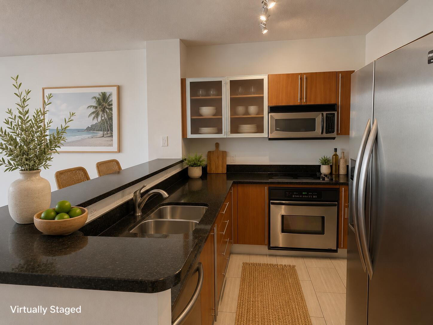 Image 3: Virtual staged kitchn